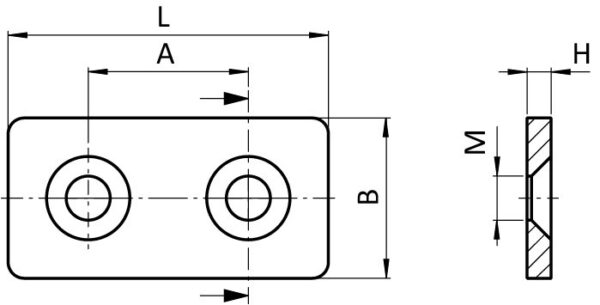 Verbindungsplatte 40x80 – Bild 3